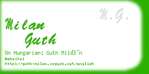milan guth business card